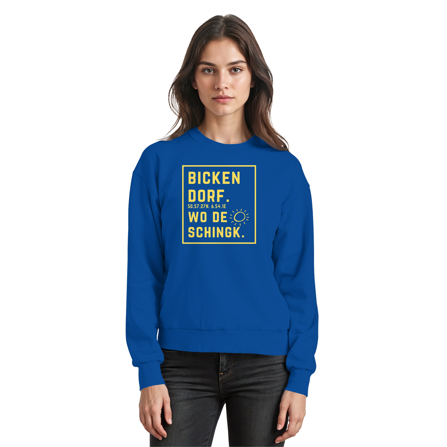 Wo de Sonn schingk - Bickendorf Druck - Basic Sweatshirt