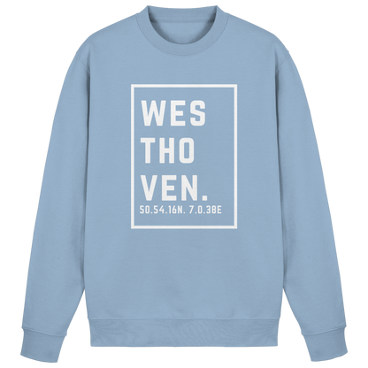 Westhoven Koordinaten (großer Druck auf der Brust) - Basic Sweatshirt