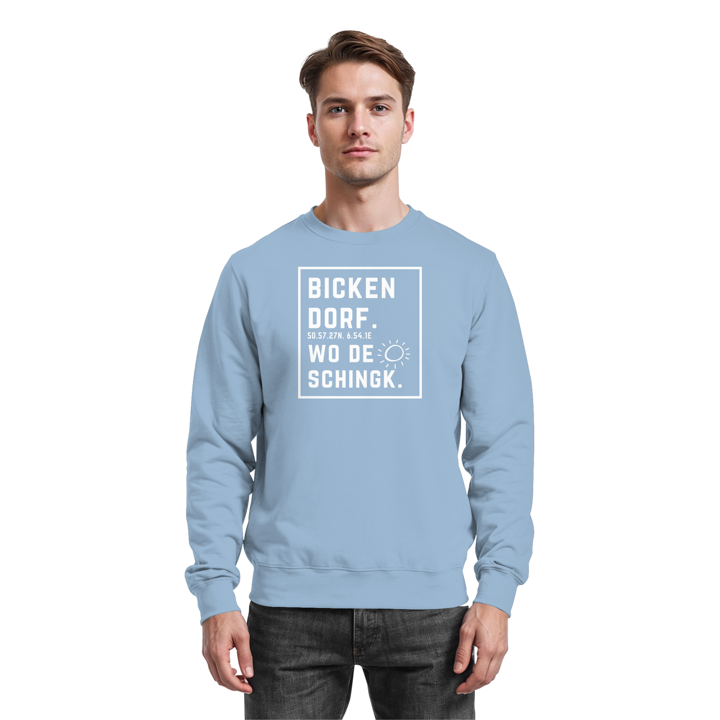 Wo de Sonn schingk - Bickendorf Druck - Basic Sweatshirt
