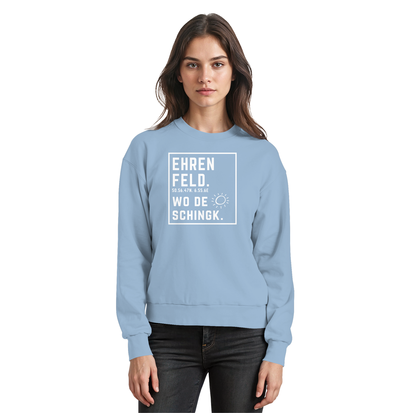 Wo de Sonn schingk - Ehrenfeld Druck - Basic Sweatshirt