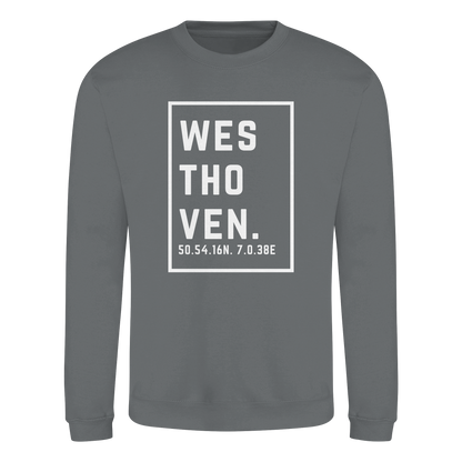 Westhoven Koordinaten (großer Druck auf der Brust) - Basic Sweatshirt
