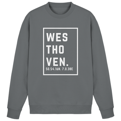 Westhoven Koordinaten (großer Druck auf der Brust) - Basic Sweatshirt