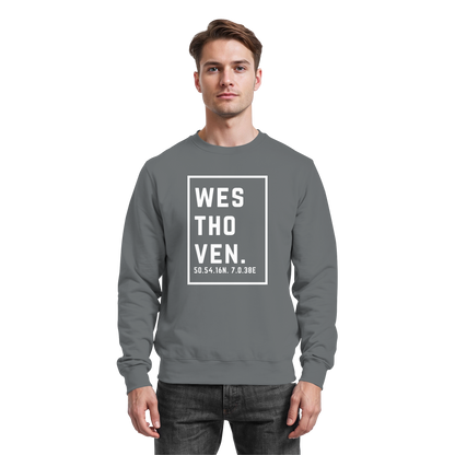 Westhoven Koordinaten (großer Druck auf der Brust) - Basic Sweatshirt