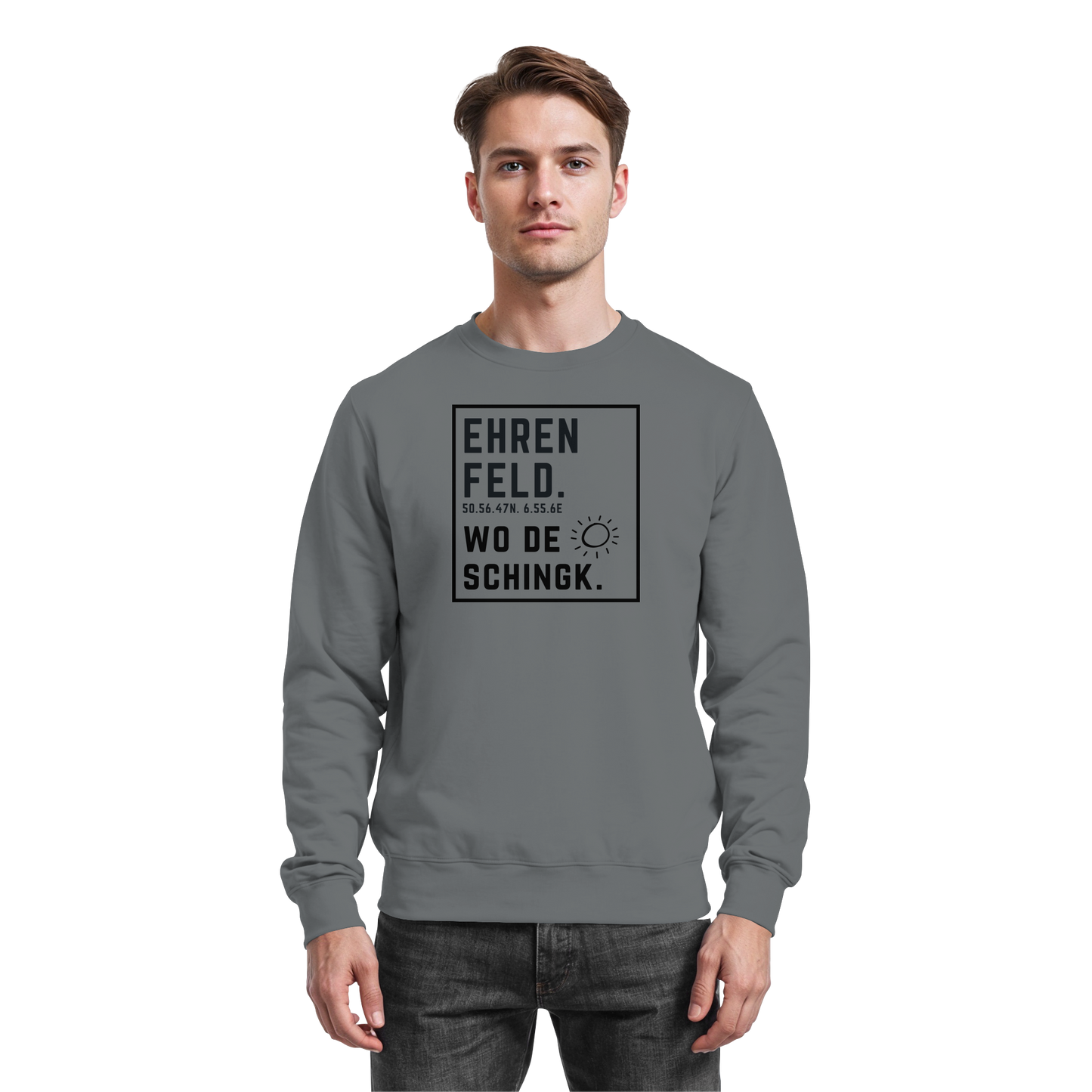 Wo de Sonn schingk - Ehrenfeld Druck  - Basic Sweatshirt
