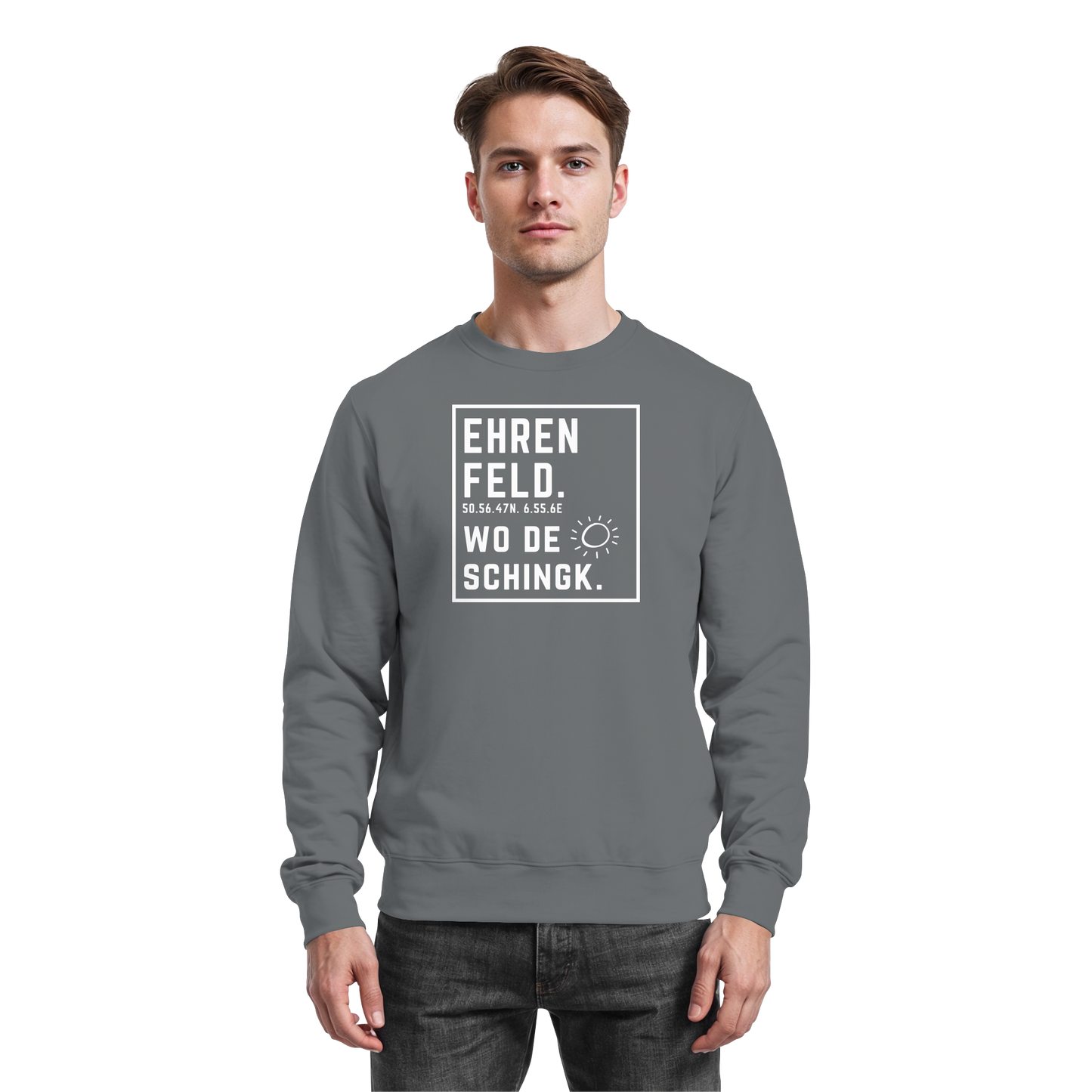 Wo de Sonn schingk - Ehrenfeld Druck - Basic Sweatshirt