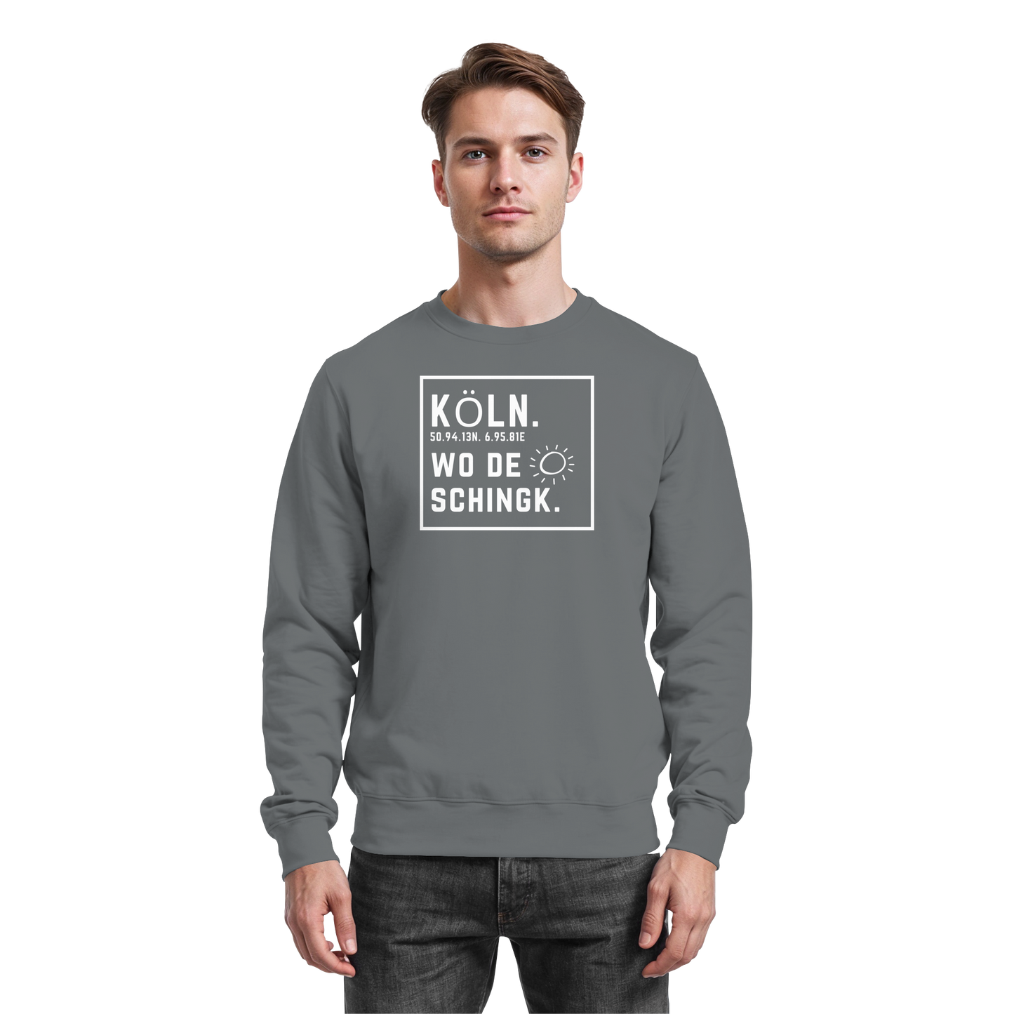 Wo de Sonn schingk - Köln Druck - Basic Sweatshirt