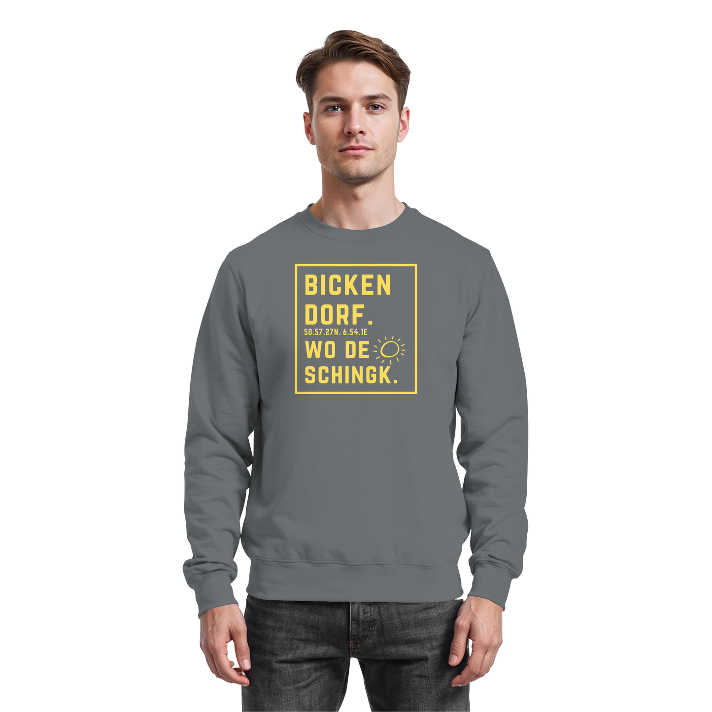 Wo de Sonn schingk - Bickendorf Druck - Basic Sweatshirt