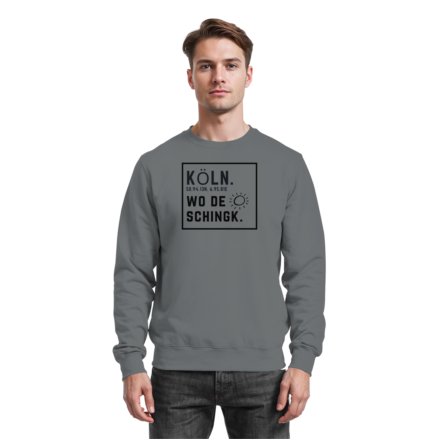 Wo de Sonn schingk - Köln Druck   - Basic Sweatshirt