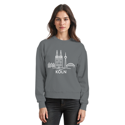 Köln Skyline (großer Druck auf der Brust) - Basic Sweatshirt