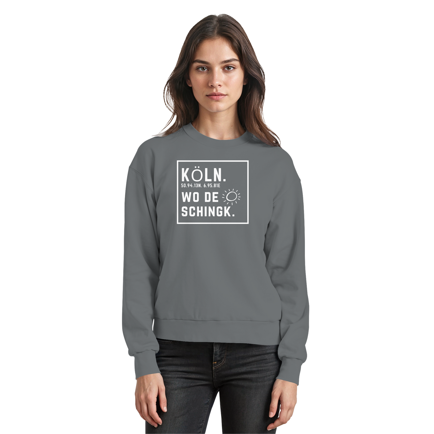 Wo de Sonn schingk - Köln Druck - Basic Sweatshirt