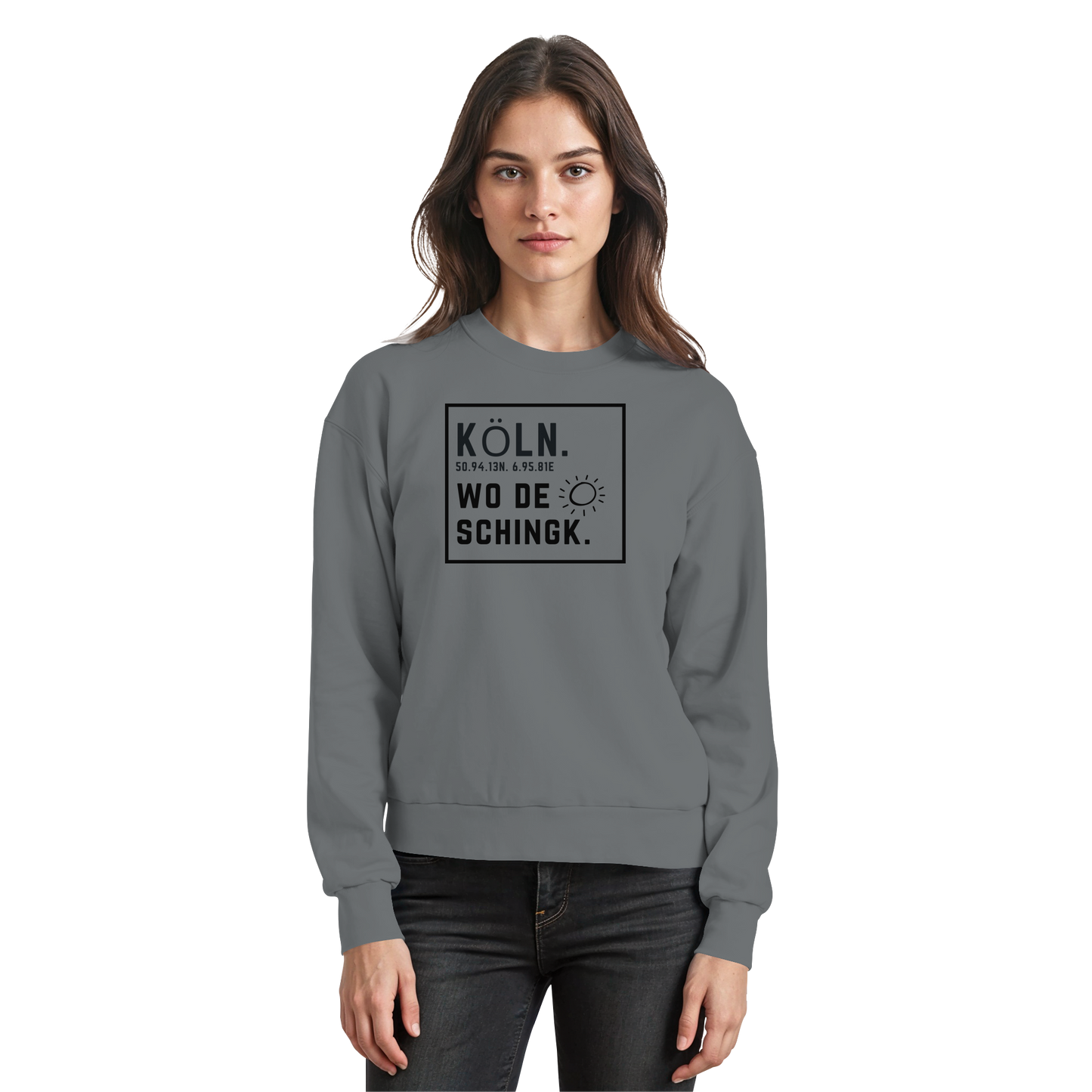 Wo de Sonn schingk - Köln Druck   - Basic Sweatshirt