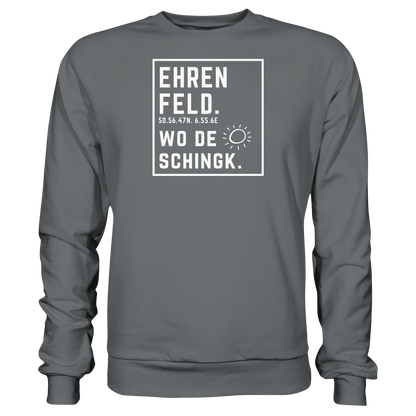 Wo de Sonn schingk - Ehrenfeld Druck - Basic Sweatshirt