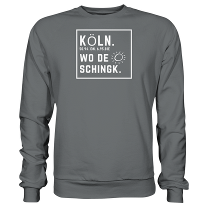 Wo de Sonn schingk - Köln Druck - Basic Sweatshirt