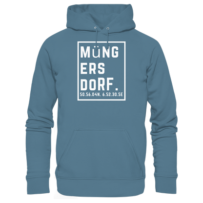 Müngersdorf Koordinaten (großer Druck auf der Brust) - Basic Unisex Hoodie