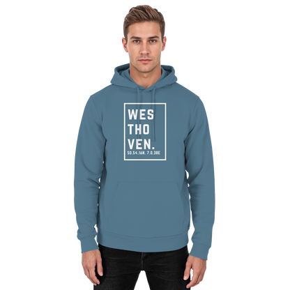 Westhoven Koordinaten (großer Druck auf der Brust) - Basic Unisex Hoodie