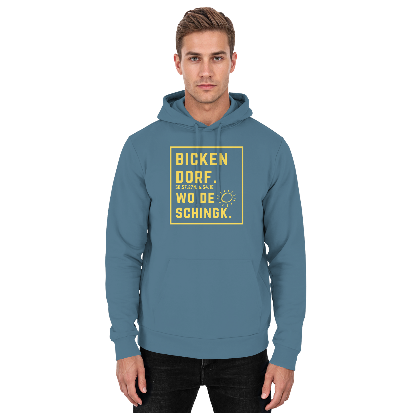 Wo de Sonn schingk - Bickendorf Druck - Basic Unisex Hoodie