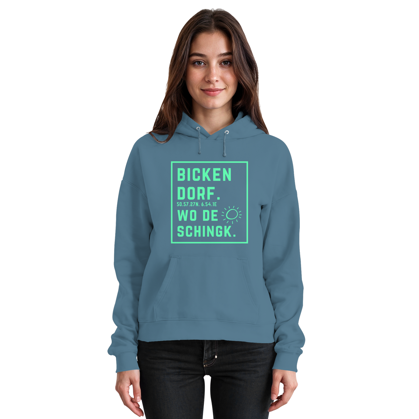 Wo de Sonn schingk - Bickendorf Druck - Basic Unisex Hoodie