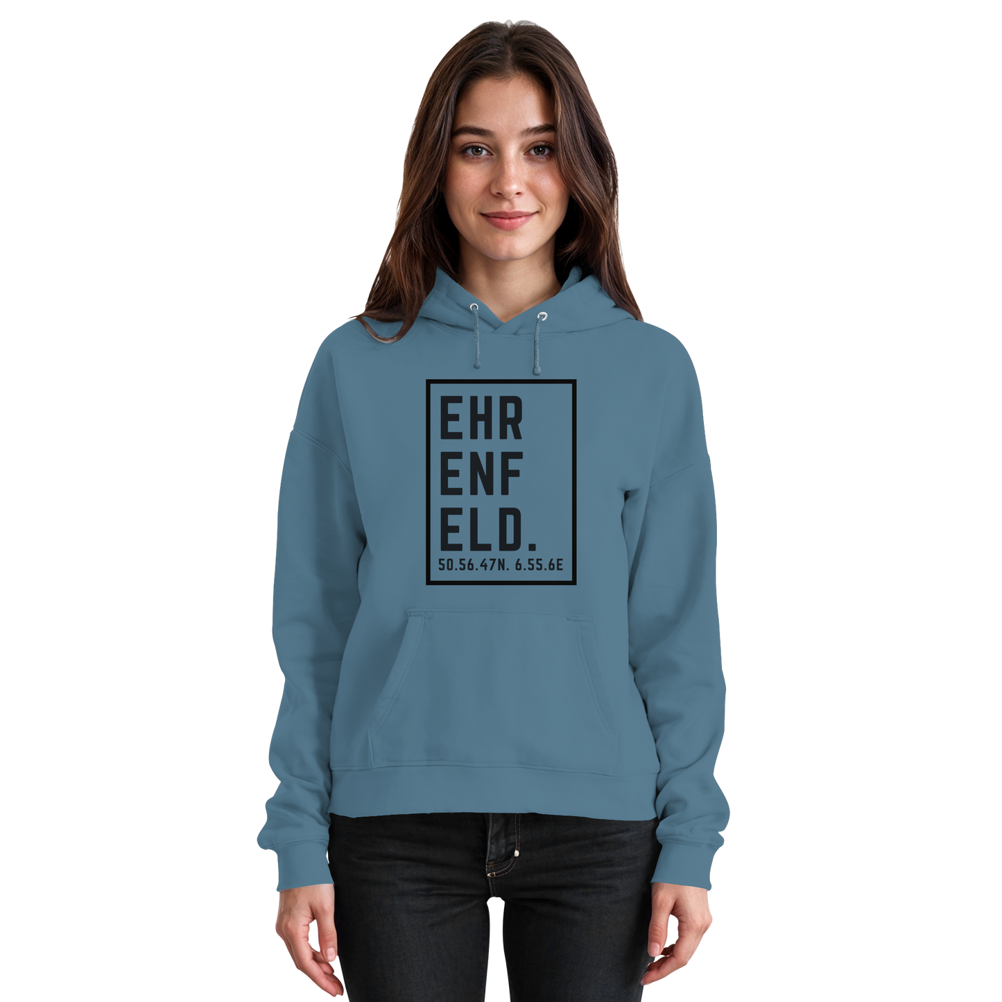 Ehrenfeld Koordinaten (großer Druck auf der Brust) - Basic Unisex Hoodie