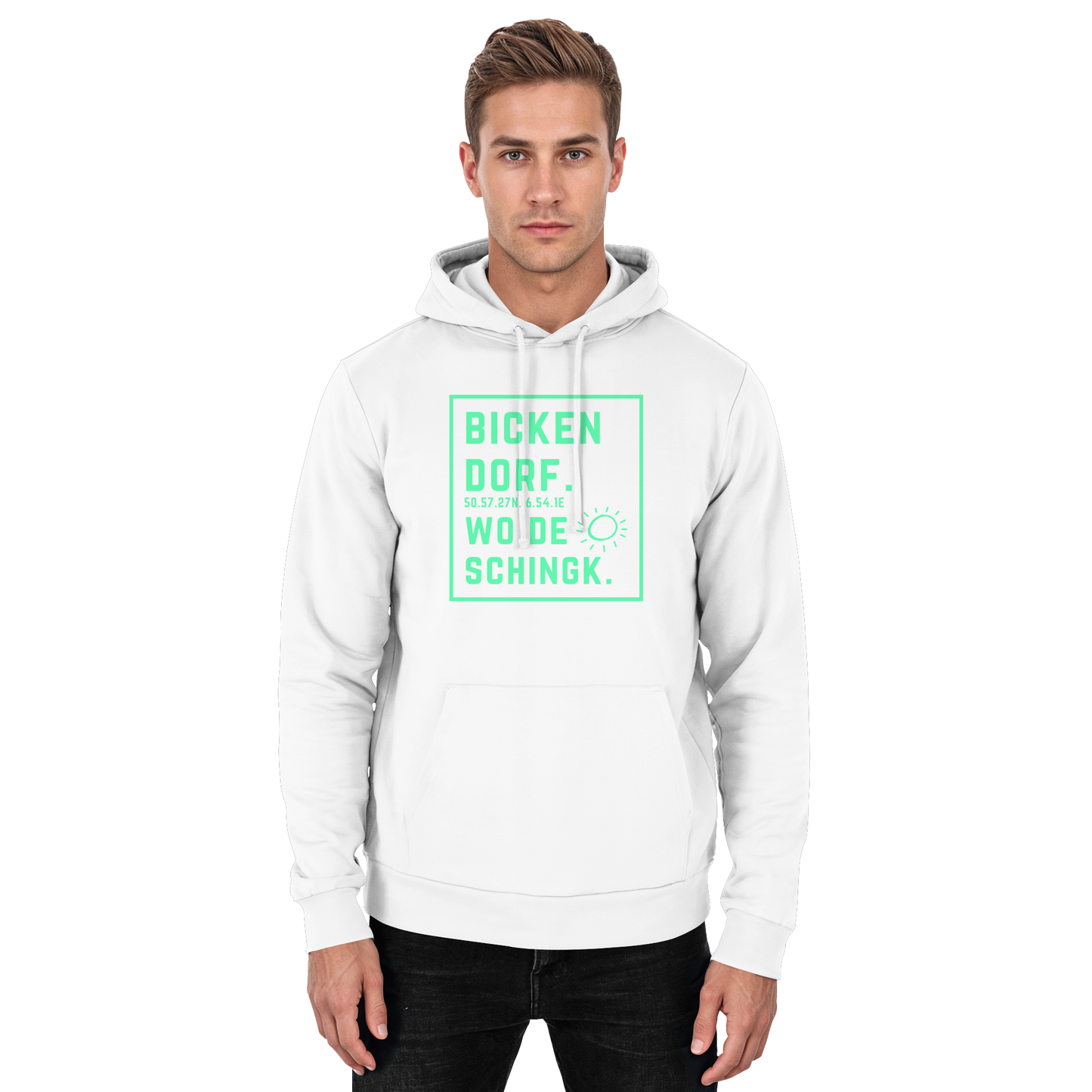 Wo de Sonn schingk - Bickendorf Druck - Basic Unisex Hoodie