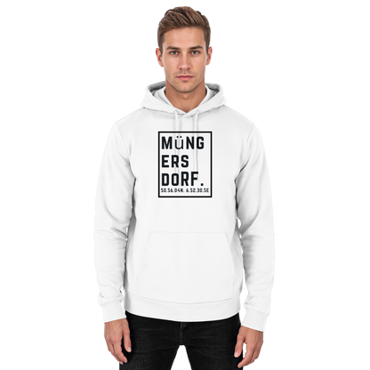 Müngersdorf Koordinaten (großer Druck auf der Brust) - Basic Unisex Hoodie