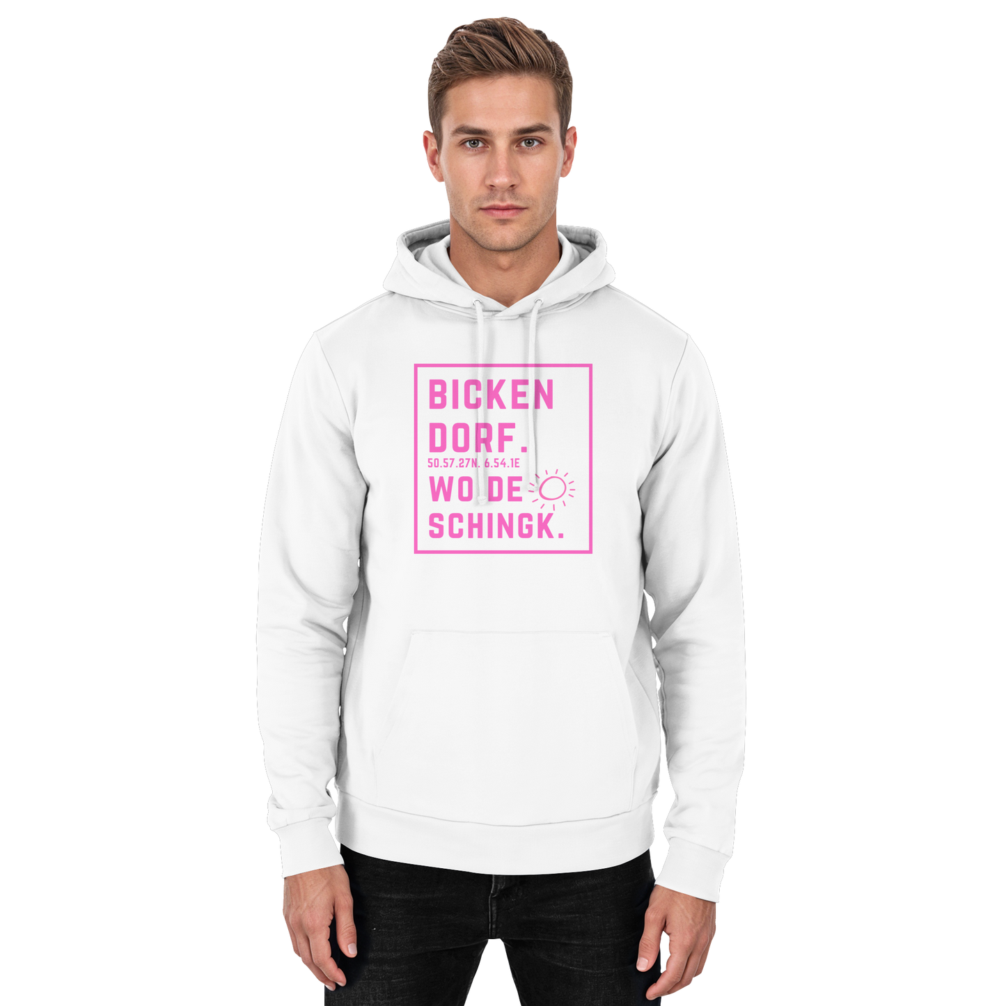 Wo de Sonn schingk - Bickendorf Druck  - Basic Unisex Hoodie