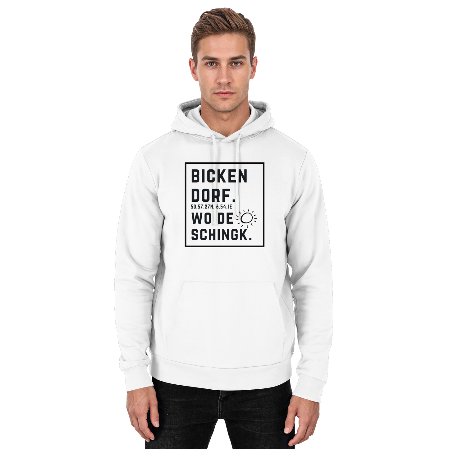 Wo de Sonn schingk - Bickendorf Druck  - Basic Unisex Hoodie