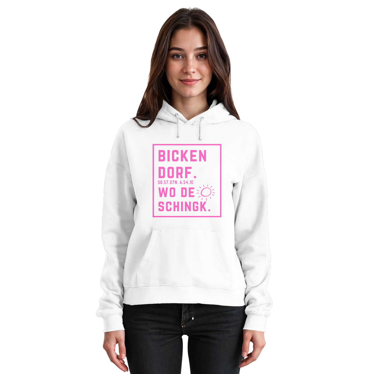 Wo de Sonn schingk - Bickendorf Druck  - Basic Unisex Hoodie