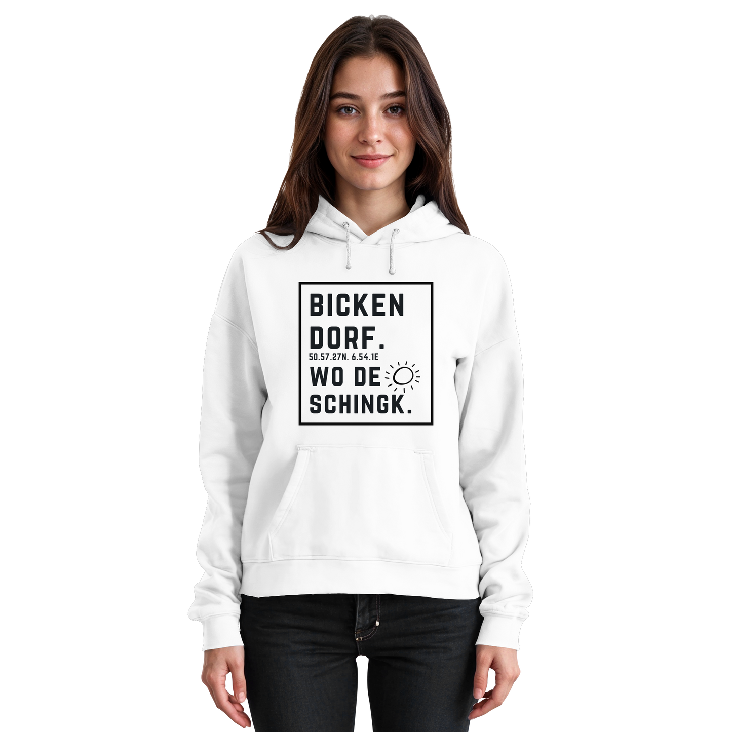 Wo de Sonn schingk - Bickendorf Druck  - Basic Unisex Hoodie