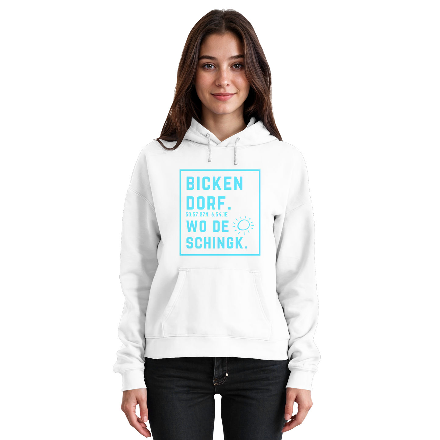 Wo de Sonn schingk - Bickendorf Druck - Basic Unisex Hoodie