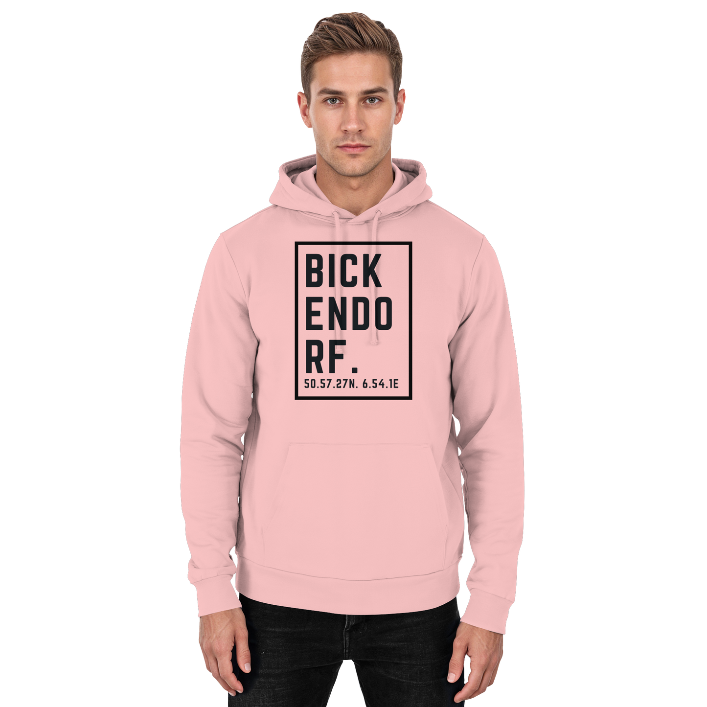 Bickendorf Koordinaten (großer Druck auf der Brust) - Basic Unisex Hoodie
