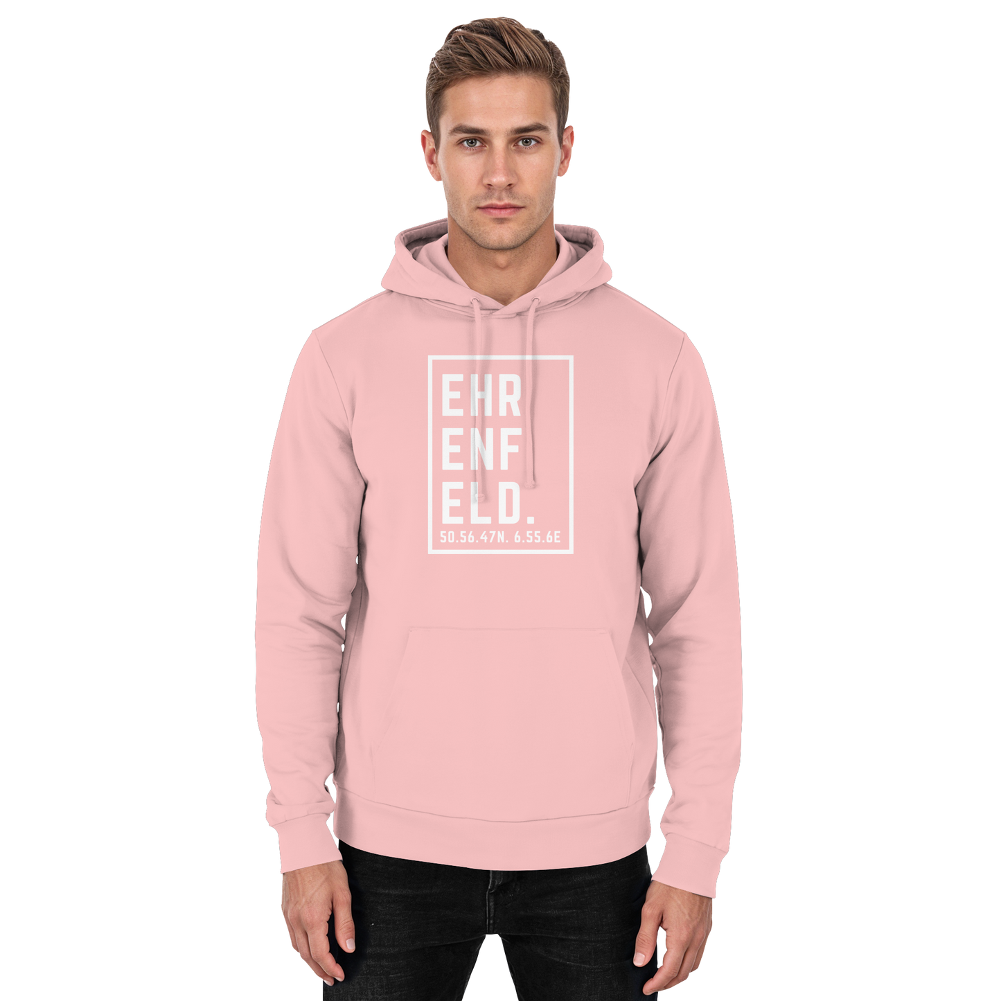 Ehrenfeld Koordinaten (großer Druck auf der Brust) - Basic Unisex Hoodie