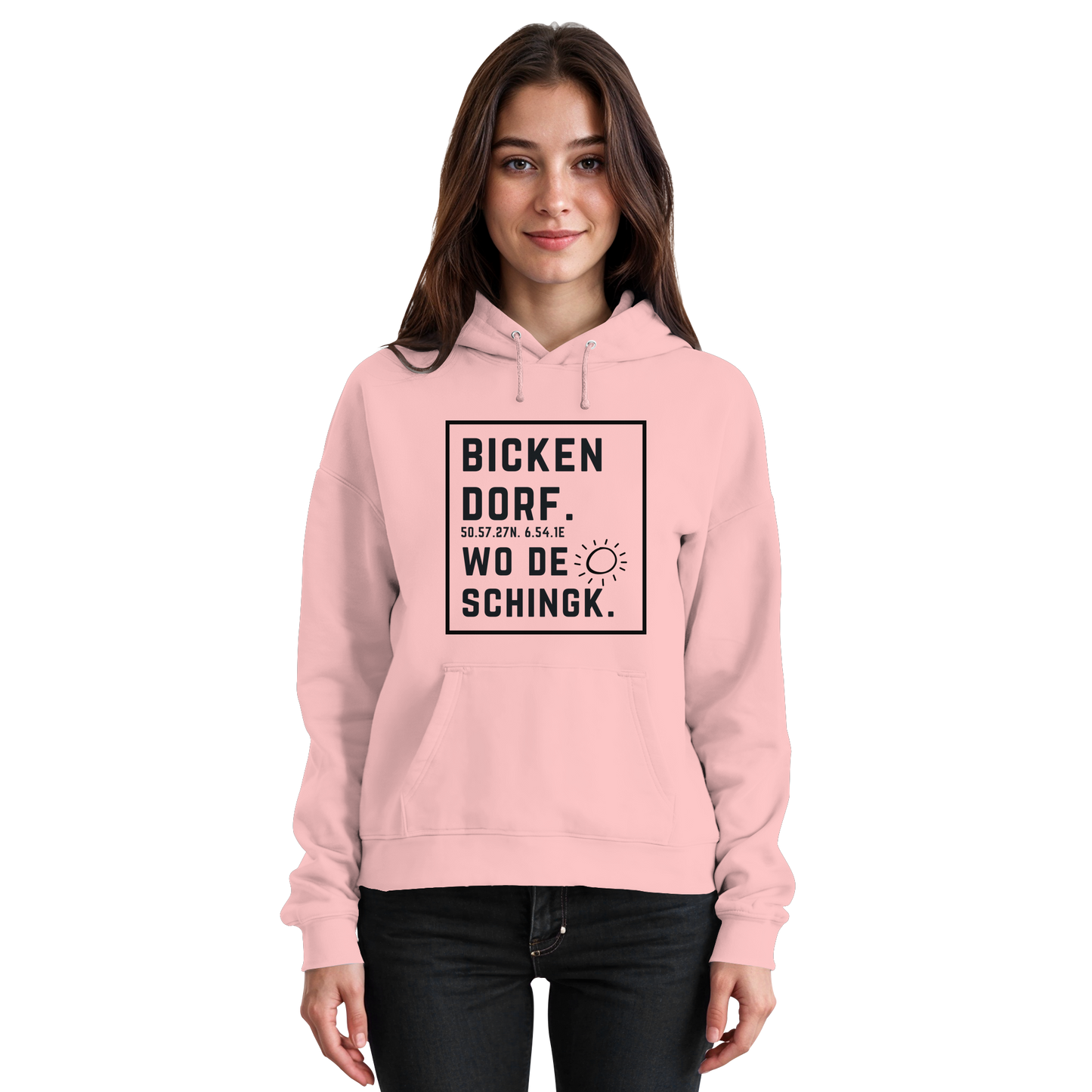 Wo de Sonn schingk - Bickendorf Druck  - Basic Unisex Hoodie