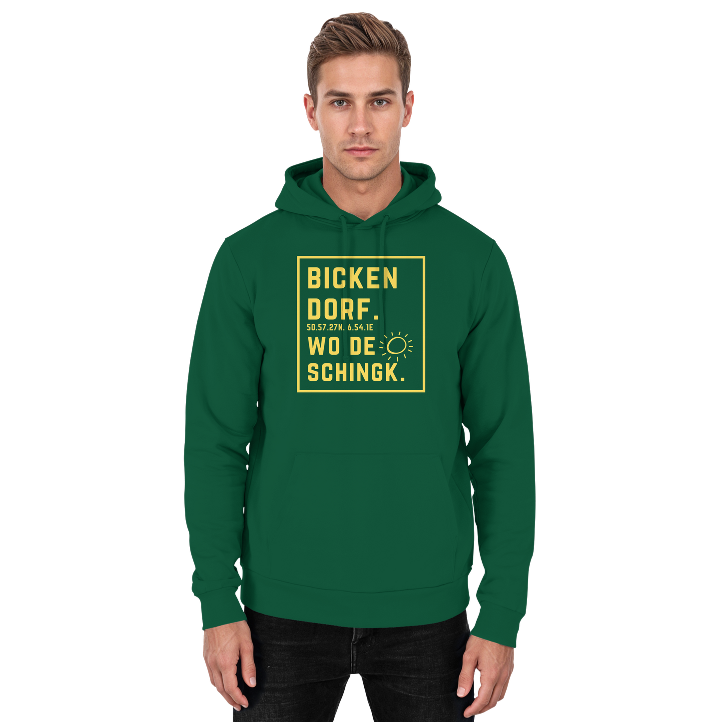 Wo de Sonn schingk - Bickendorf Druck - Basic Unisex Hoodie