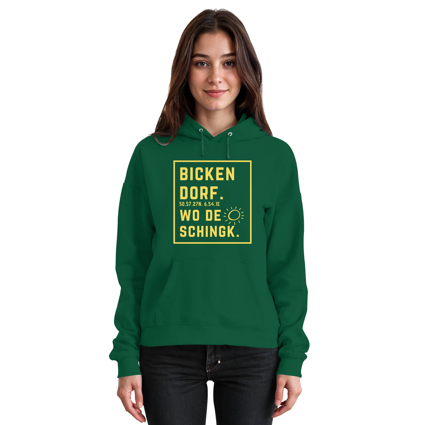 Wo de Sonn schingk - Bickendorf Druck - Basic Unisex Hoodie