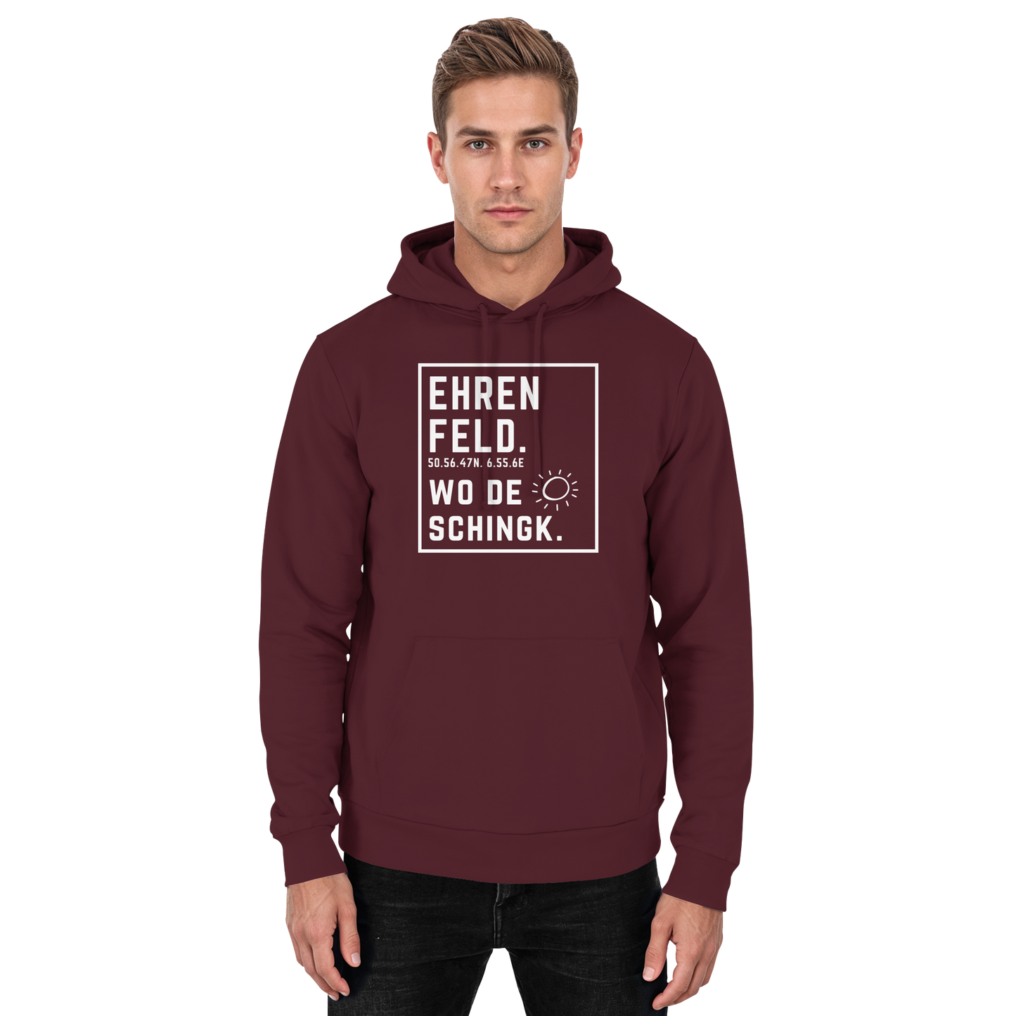 Wo de Sonn schingk - Ehrenfeld Druck - Basic Unisex Hoodie