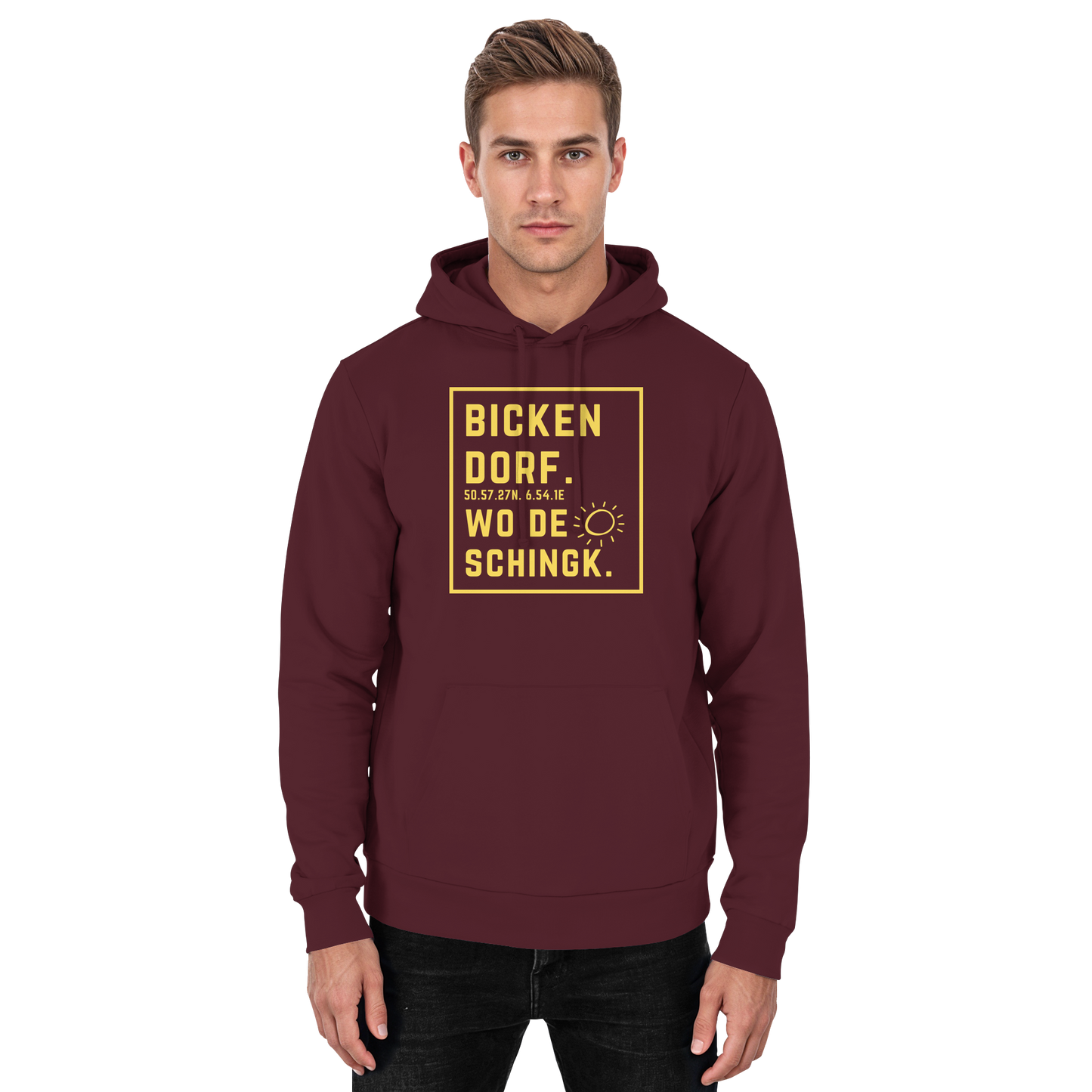 Wo de Sonn schingk - Bickendorf Druck - Basic Unisex Hoodie