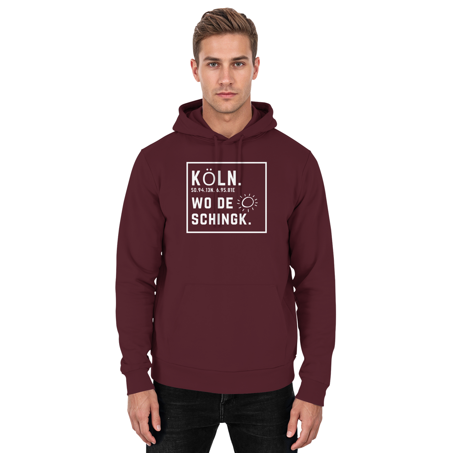 Wo de Sonn schingk - Köln Druck - Basic Unisex Hoodie