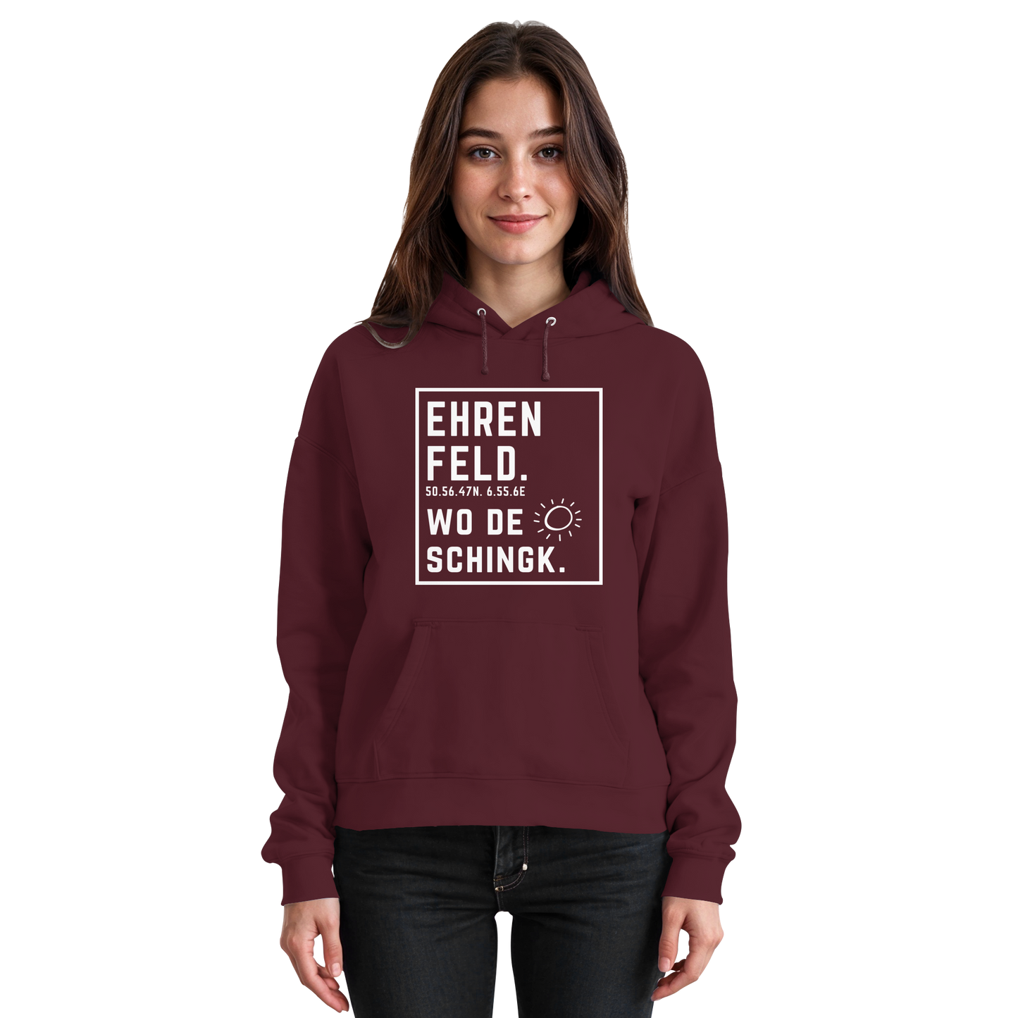 Wo de Sonn schingk - Ehrenfeld Druck - Basic Unisex Hoodie