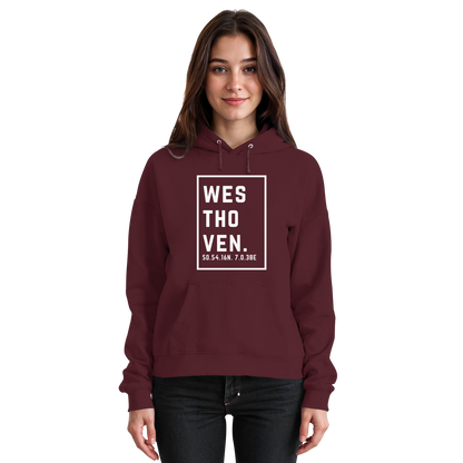 Westhoven Koordinaten (großer Druck auf der Brust) - Basic Unisex Hoodie