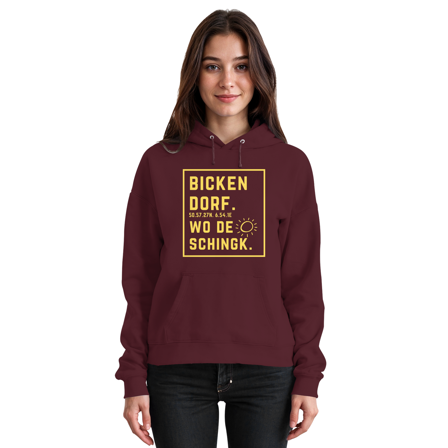 Wo de Sonn schingk - Bickendorf Druck - Basic Unisex Hoodie