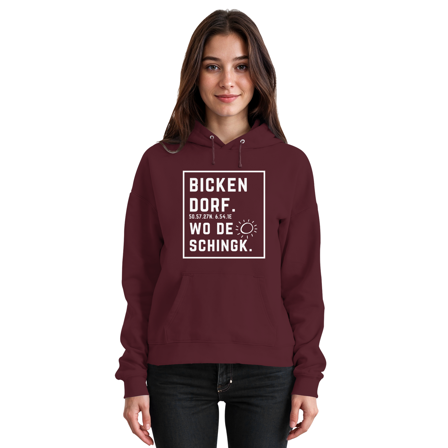 Wo de Sonn schingk - Bickendorf Druck - Basic Unisex Hoodie