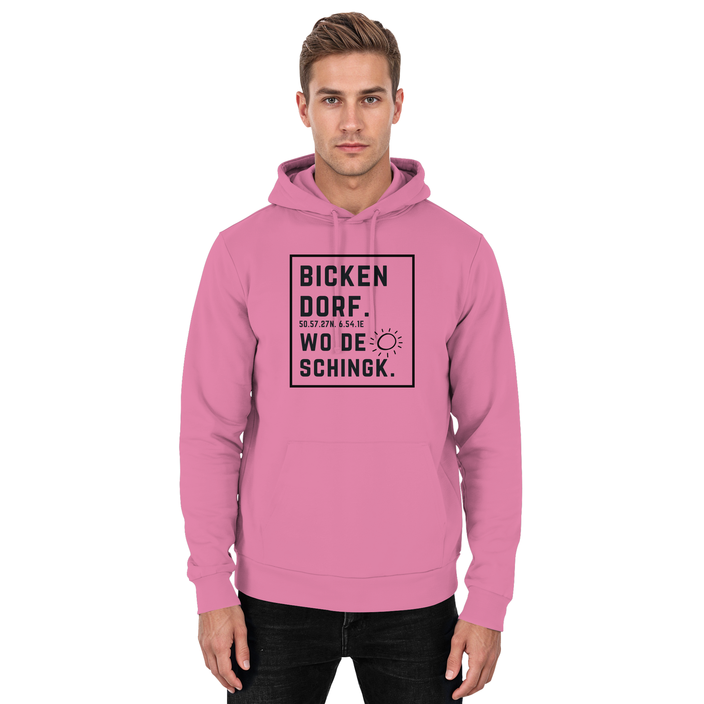 Wo de Sonn schingk - Bickendorf Druck  - Basic Unisex Hoodie