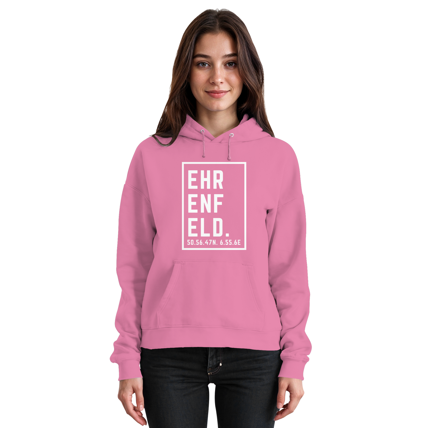 Ehrenfeld Koordinaten (großer Druck auf der Brust) - Basic Unisex Hoodie