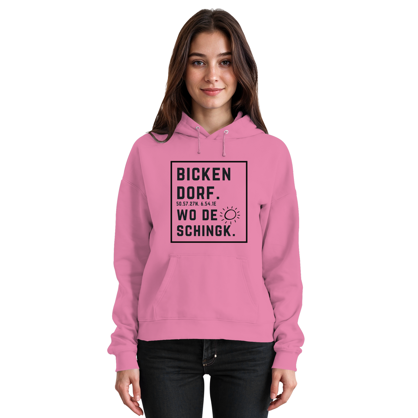 Wo de Sonn schingk - Bickendorf Druck  - Basic Unisex Hoodie