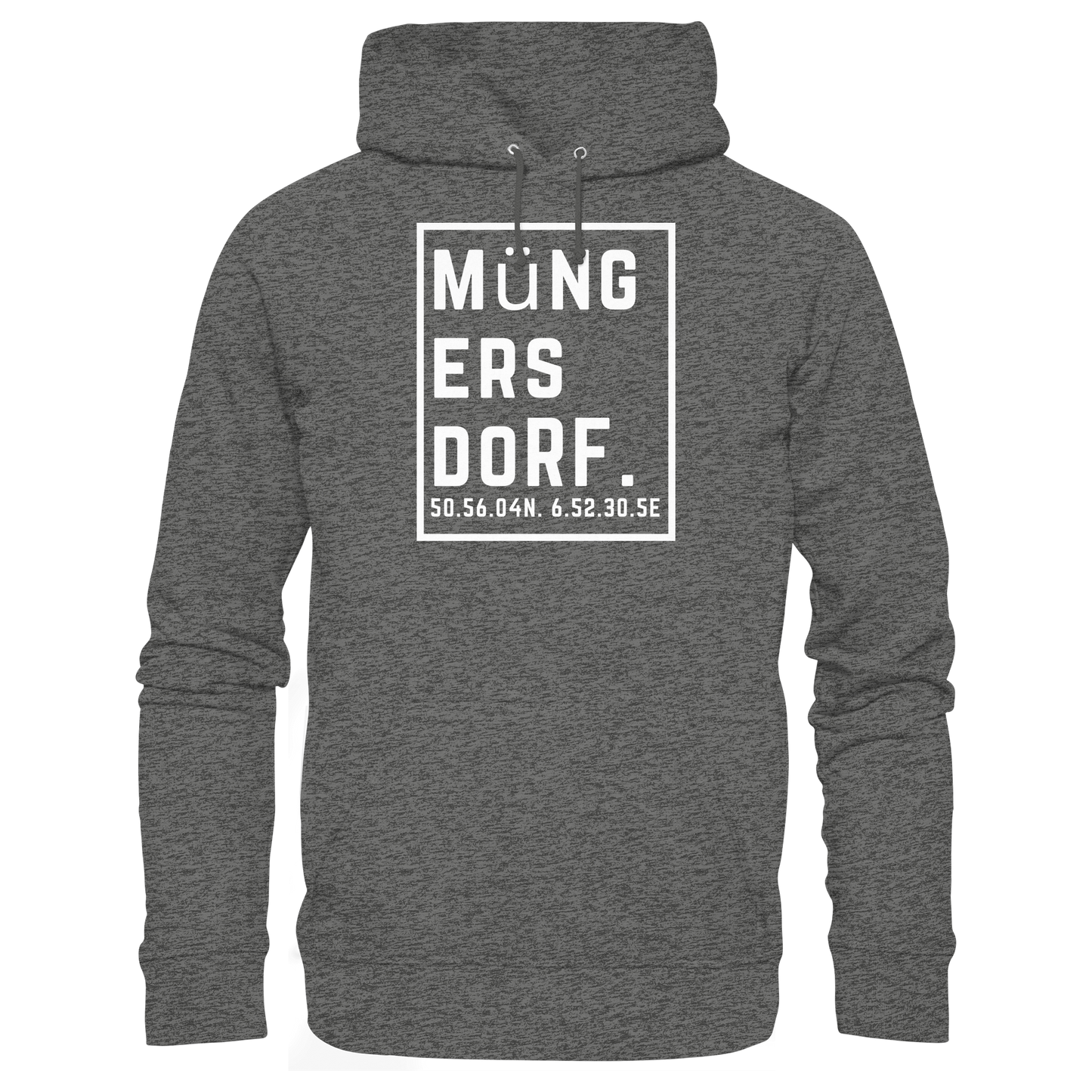 Müngersdorf Koordinaten (großer Druck auf der Brust) - Basic Unisex Hoodie