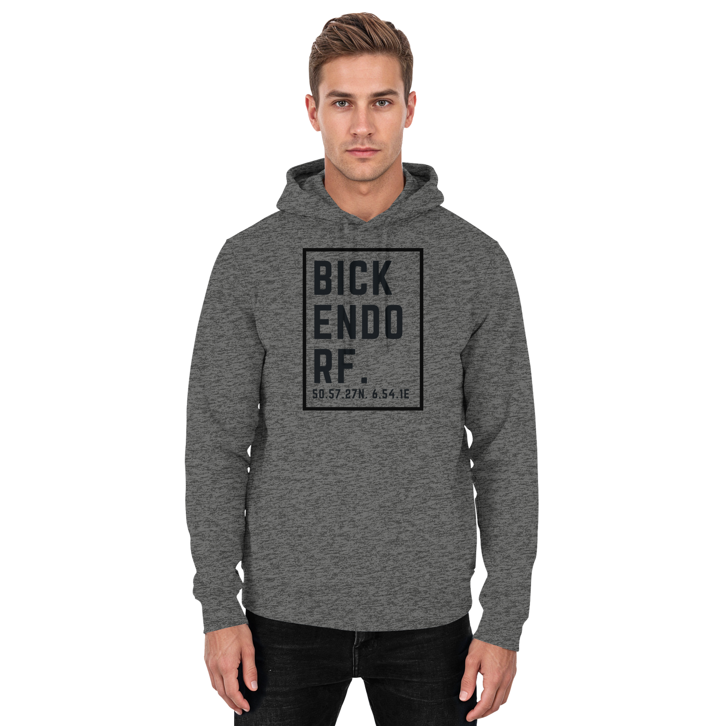 Bickendorf Koordinaten (großer Druck auf der Brust) - Basic Unisex Hoodie