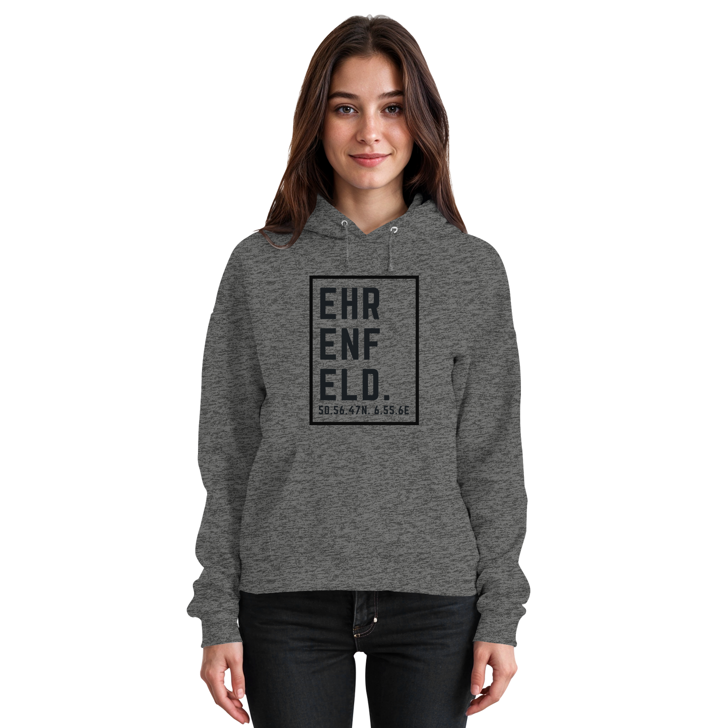 Ehrenfeld Koordinaten (großer Druck auf der Brust) - Basic Unisex Hoodie