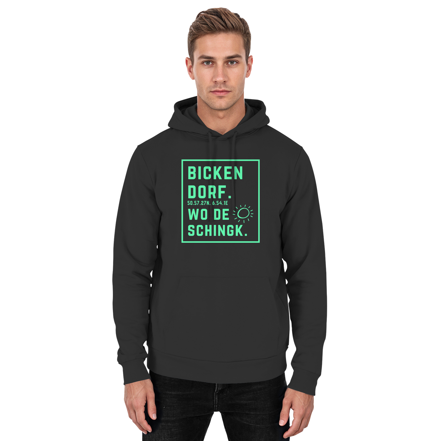 Wo de Sonn schingk - Bickendorf Druck - Basic Unisex Hoodie