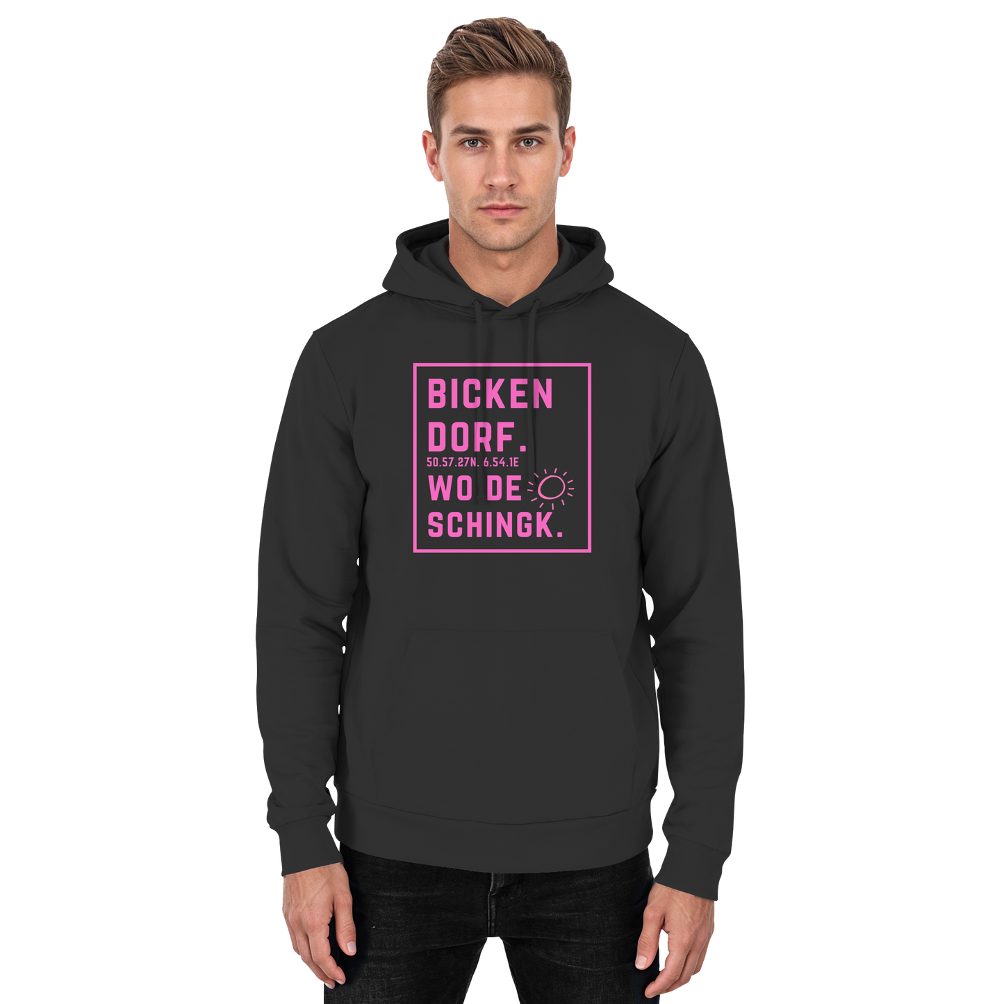 Wo de Sonn schingk - Bickendorf Druck  - Basic Unisex Hoodie
