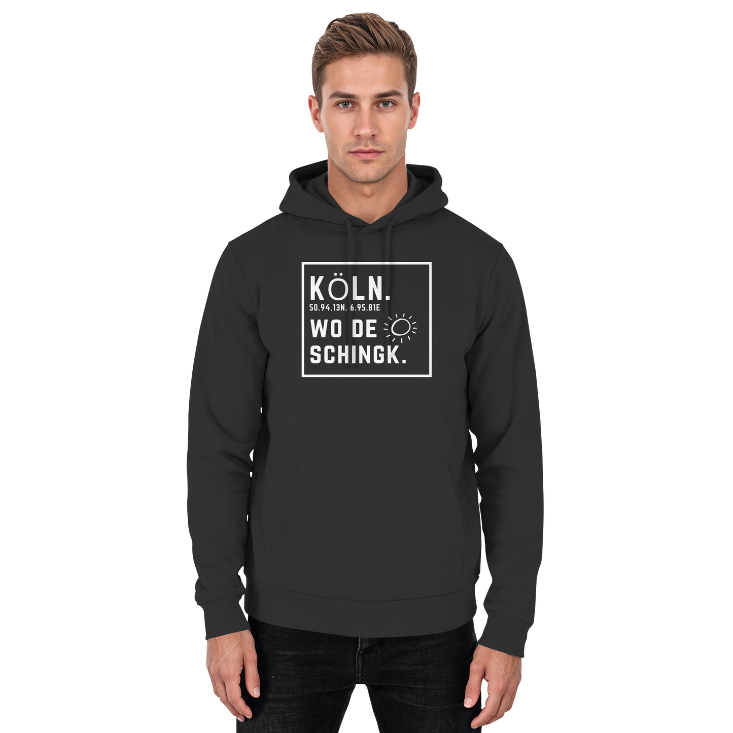 Wo de Sonn schingk - Köln Druck - Basic Unisex Hoodie
